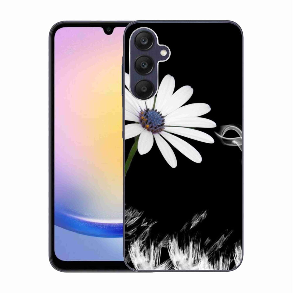 Gelový kryt mmCase na Samsung Galaxy A25 5G - bílá květina