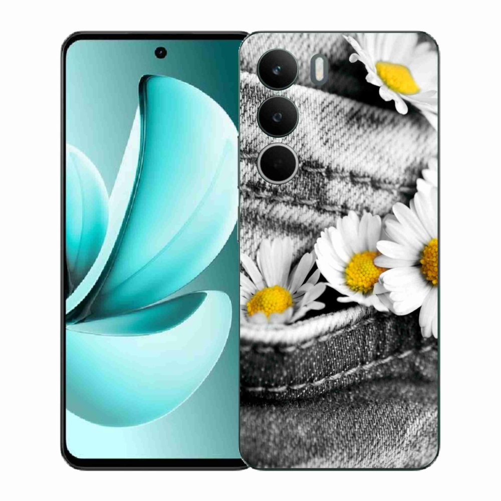 Gelový kryt mmCase na Realme C71 - kopretiny