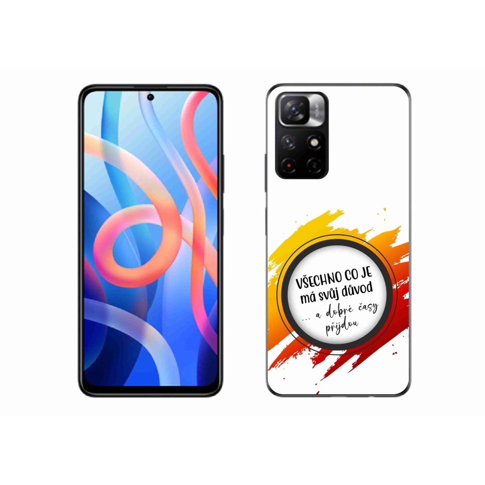 Gelový kryt mmCase na Xiaomi Redmi Note 11S 5G - citát 3 bílé pozadí