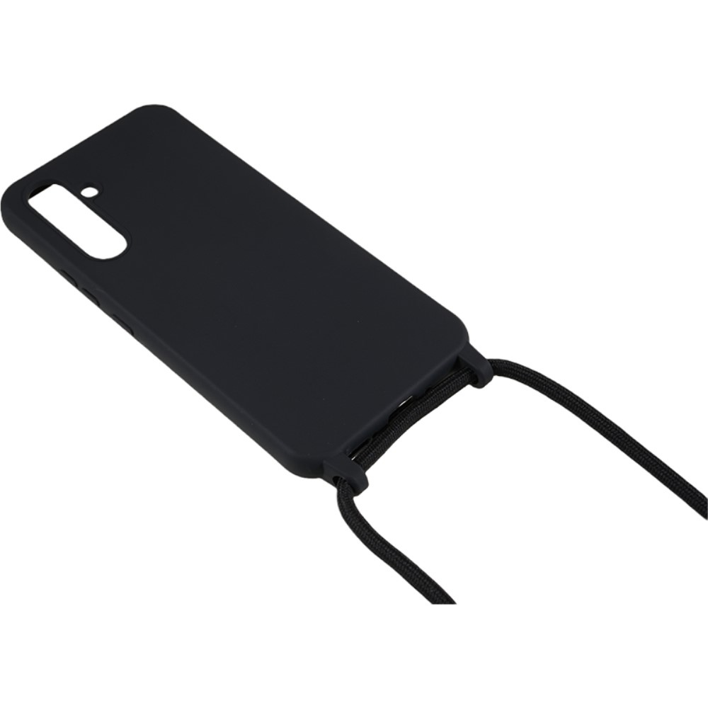 Lany gelový obal se šňůrkou na Samsung Galaxy S25+ - černý