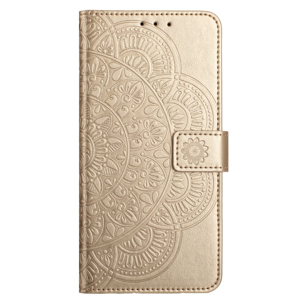 Mandala knížkové pouzdro na Xiaomi Redmi 13C 5G - zlaté