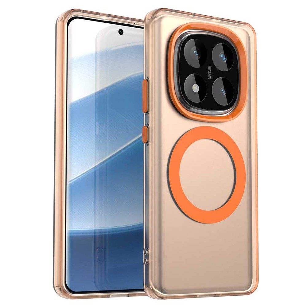 Candy gelový obal s MagSafe na Xiaomi Redmi Note 14 Pro - oranžový