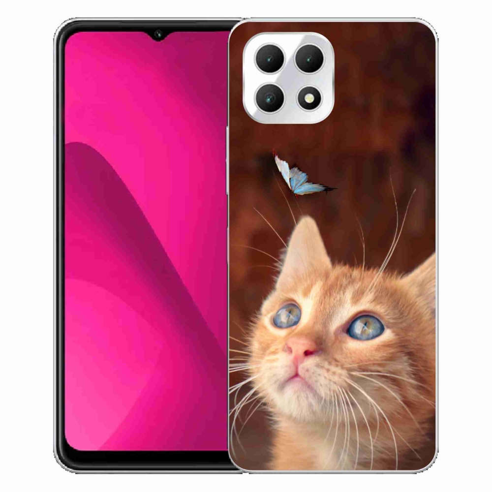 Gelový kryt mmCase na T-Mobile T Phone 2 - motýl a kotě