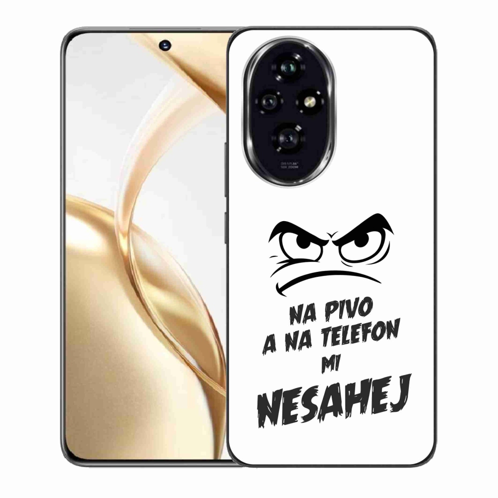 Gelový kryt mmCase na Honor 200 5G - pivní motiv 2 bílé pozadí