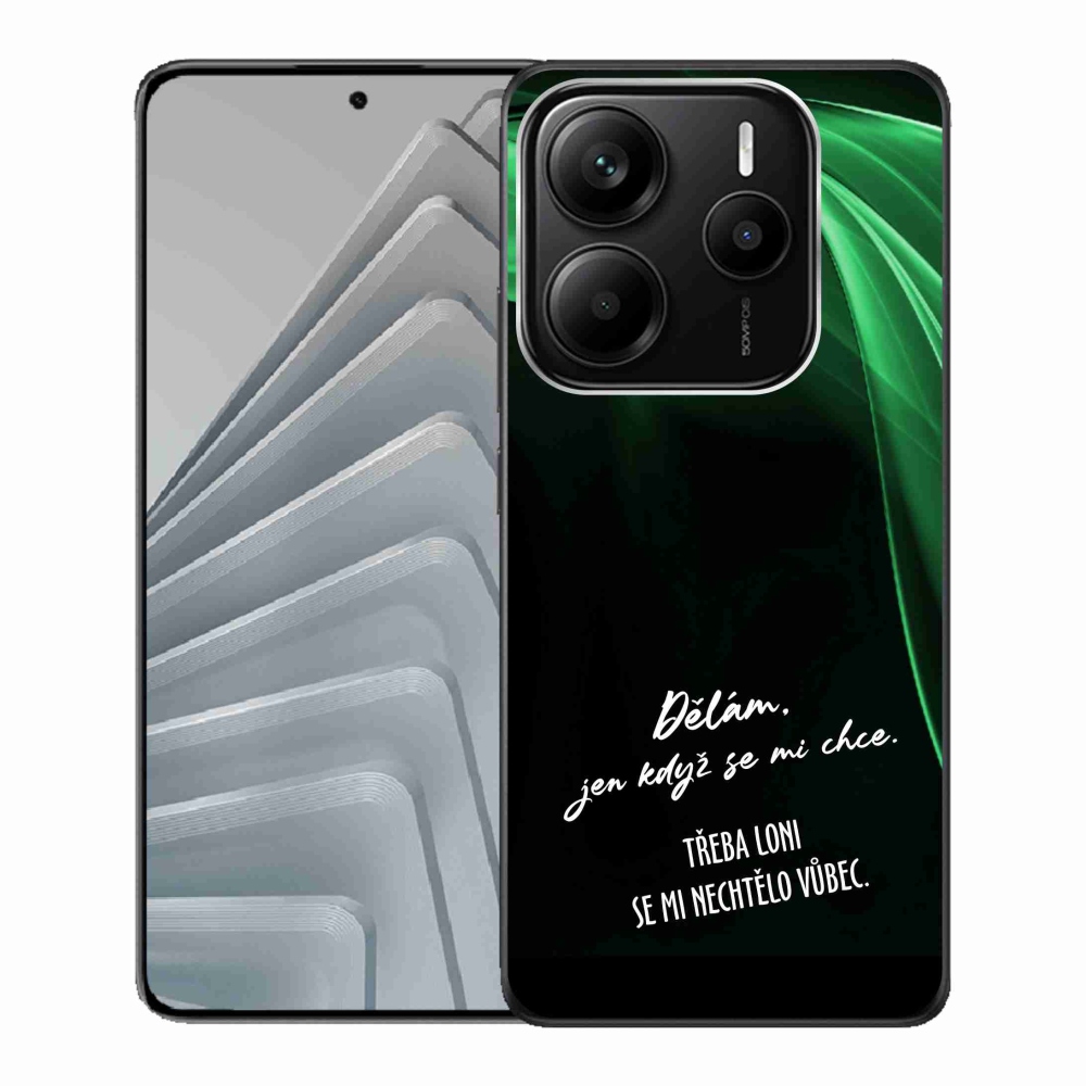 Gelový kryt mmCase na Xiaomi Redmi Note 14 5G - vtipný text 12 černé pozadí