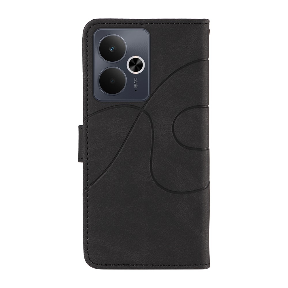 Curved knížkové pouzdro na Realme 14 5G/14T 5G - černé