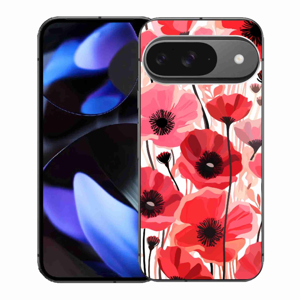 Gelový kryt mmCase na Google Pixel 9/9 Pro - vlčí mák 1