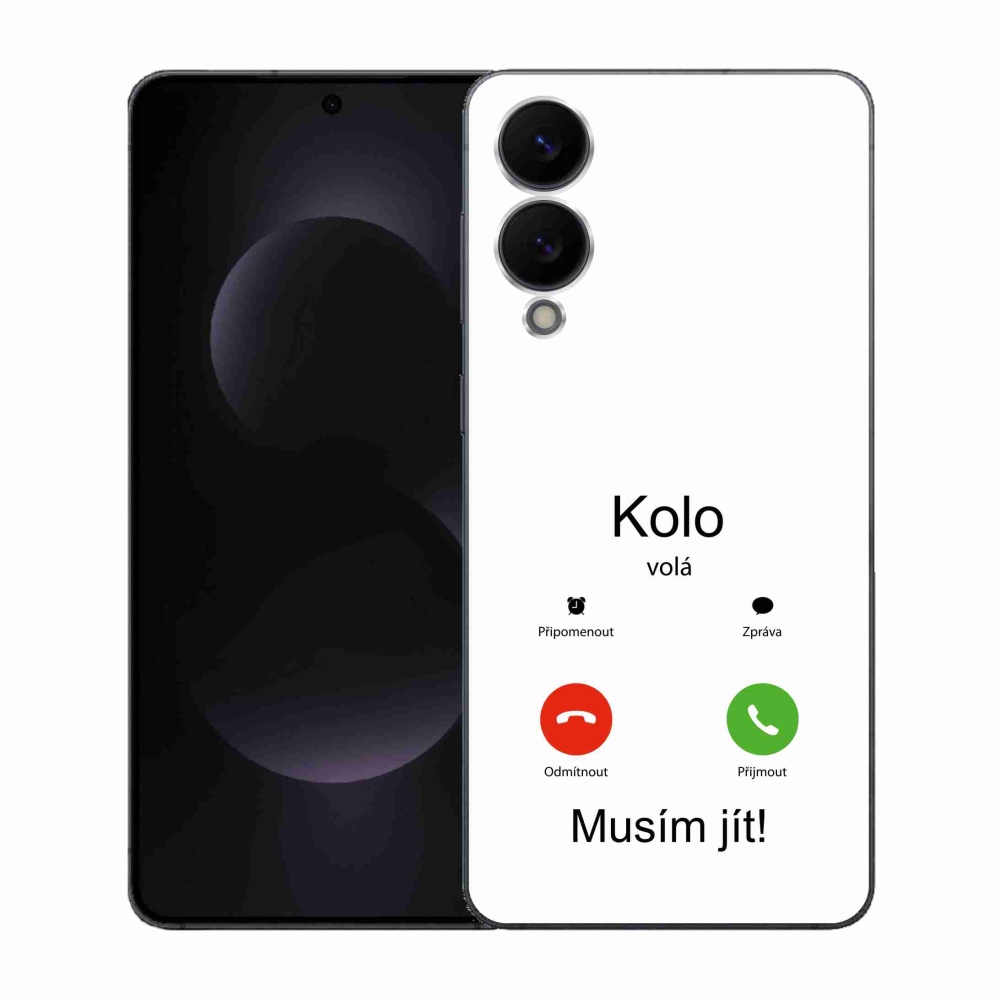 Gelový kryt mmCase na Samsung Galaxy S25 Edge - kolo volá bílé pozadí