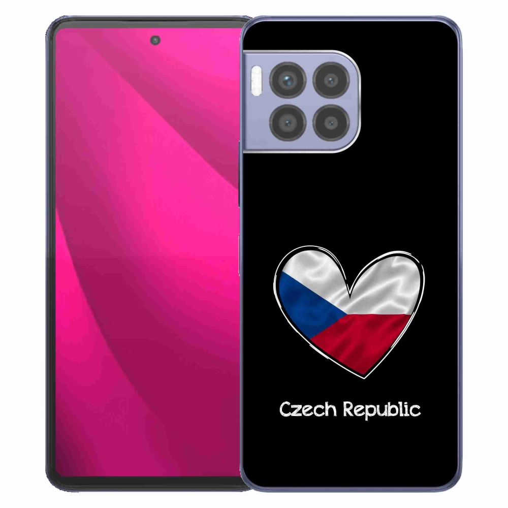 Gelový kryt mmCase na T-Mobile T Phone 2 Pro - vlajka srdce černé pozadí