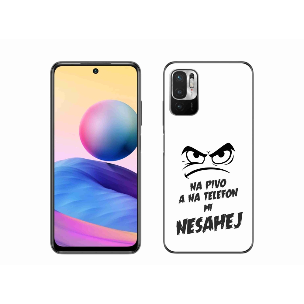 Gelový kryt mmCase na Xiaomi Poco M3 Pro/5G - pivní motiv 2 bílé pozadí