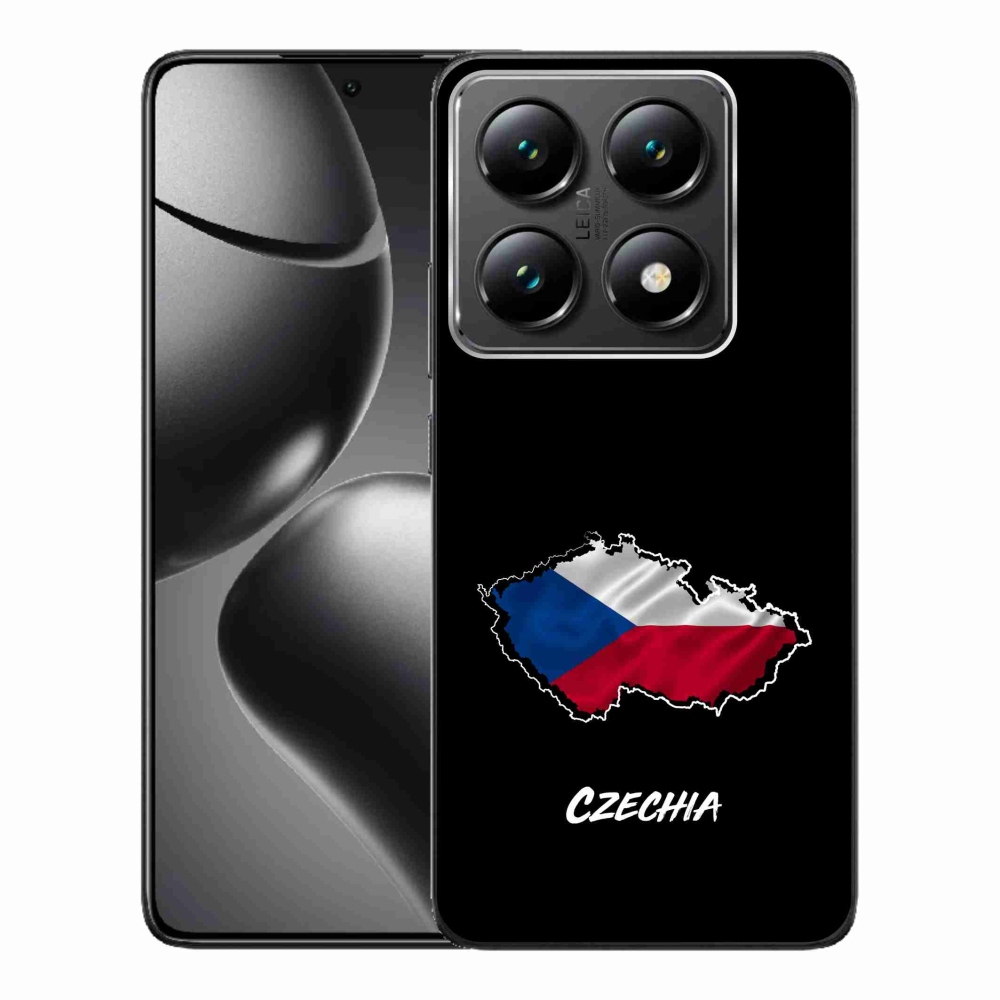 Gelový kryt mmCase na Xiaomi 14T Pro - Czechia černé pozadí