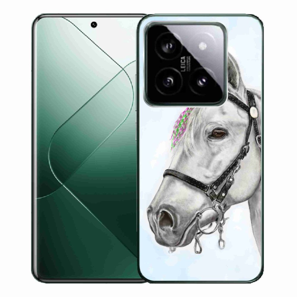 Gelový kryt mmCase na Xiaomi 14 Pro - bílý kůň 1