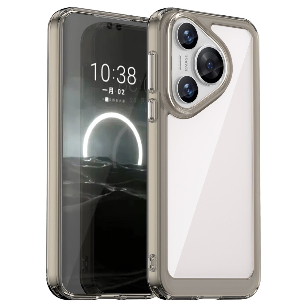 Gelový obal s pevnými zády na Huawei Pura 70 - šedý
