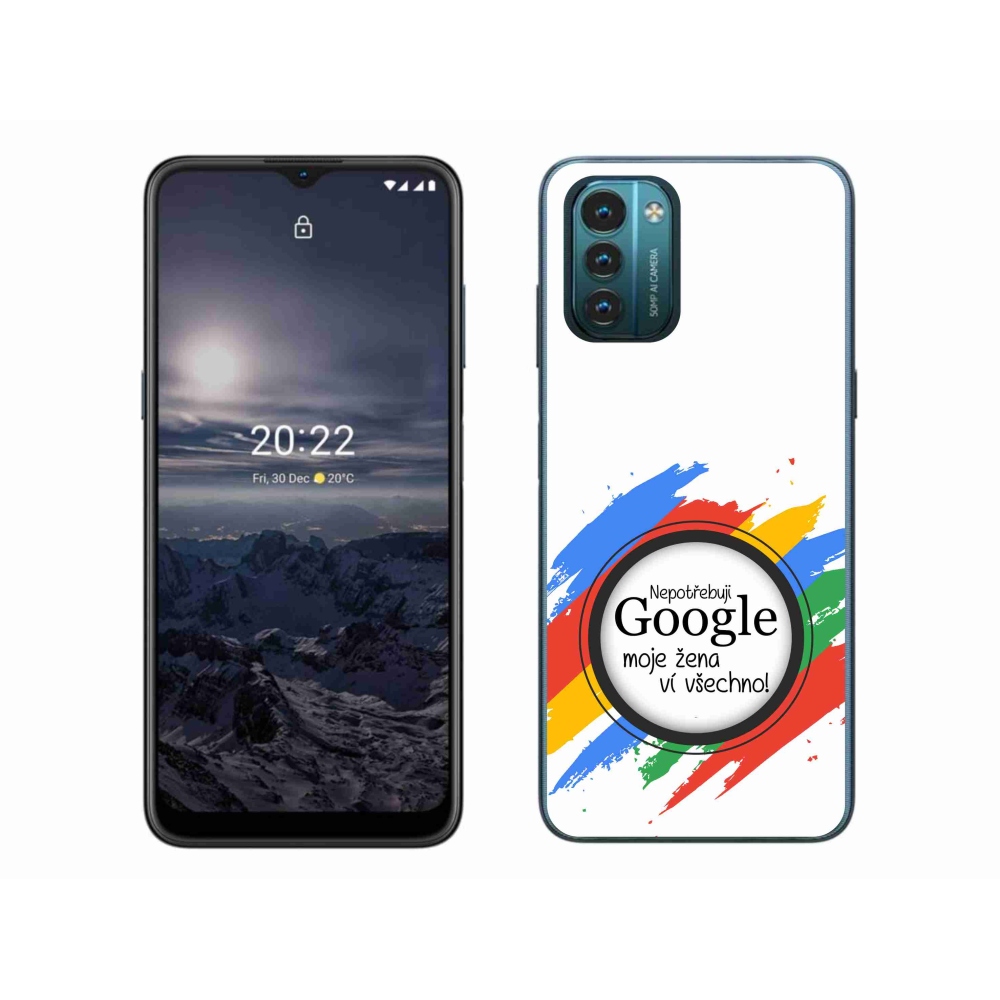 Gelový kryt mmCase na Nokia G11/G21 - žena ví všechno bílé pozadí