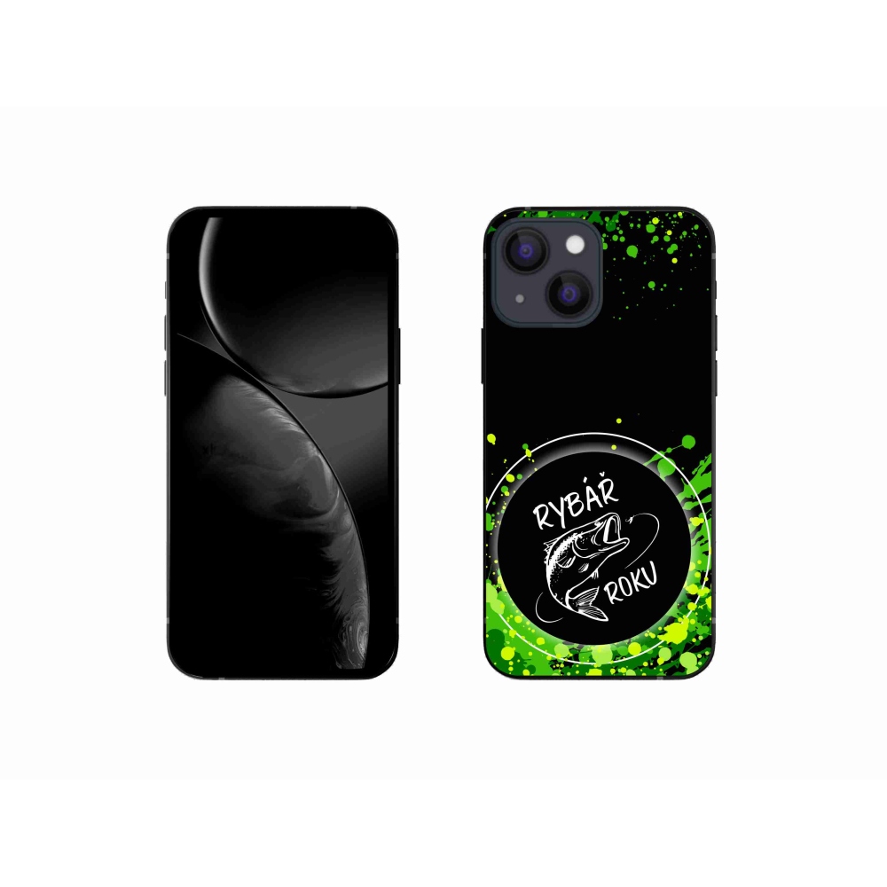 Gelový kryt mmCase na iPhone 13 mini 5.4 - rybář roku černé pozadí