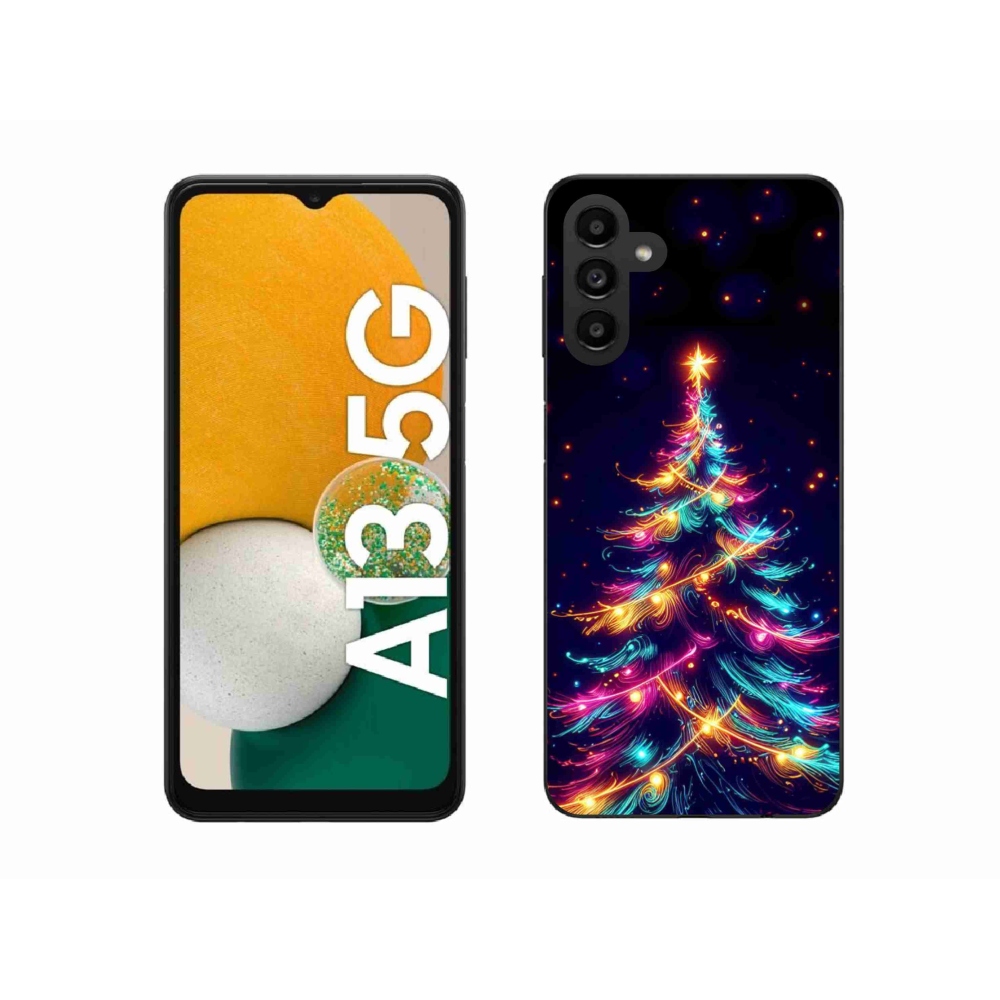 Gelový kryt mmCase na Samsung Galaxy A13 5G - neonový vánoční stromek