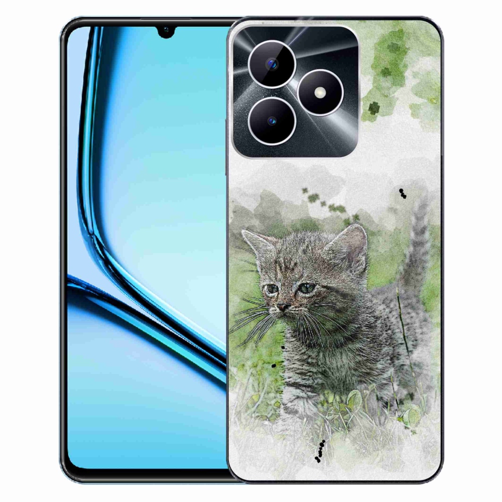Gelový kryt mmCase na Realme Note 50 - roztomilé kotě 1