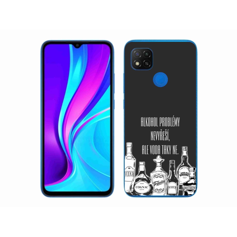 Gelový kryt mmCase na Xiaomi Redmi 9C - vtipný text černé pozadí