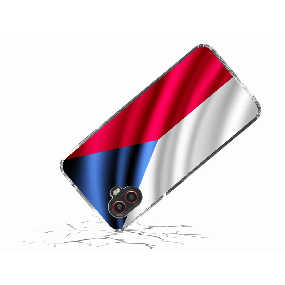 Gelový kryt mmCase na mobil Samsung Galaxy Xcover 6 Pro - česká vlajka