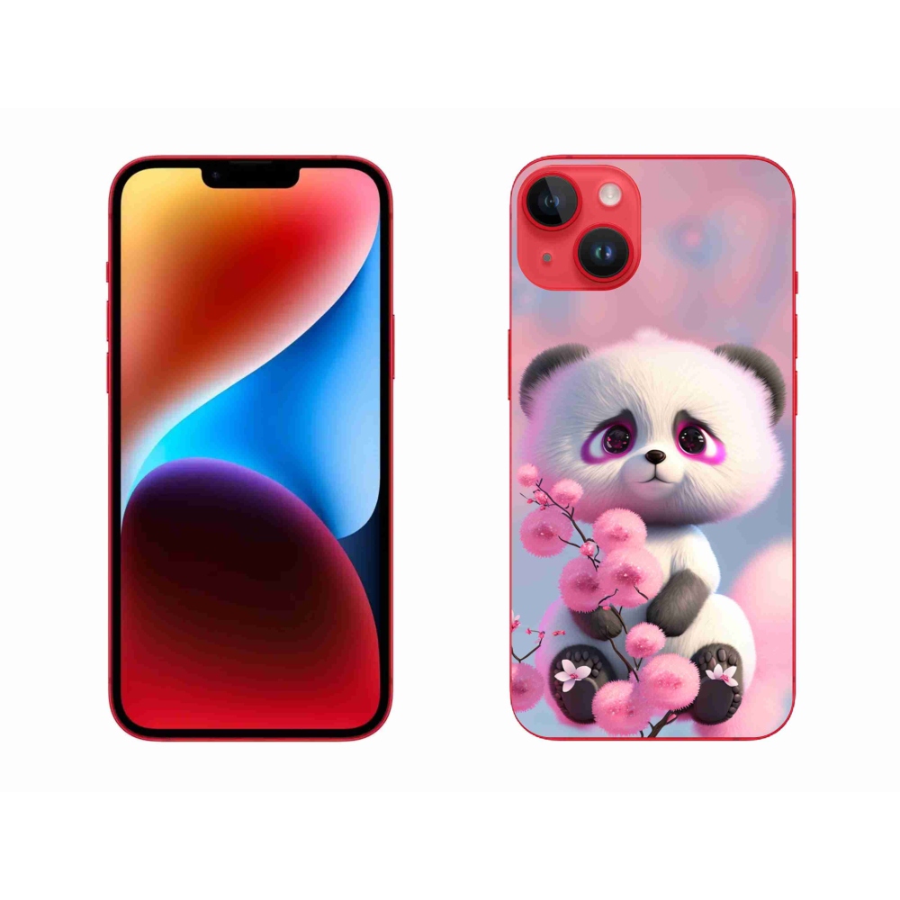 Gelový kryt mmCase na iPhone 14 Plus - roztomilá panda 1