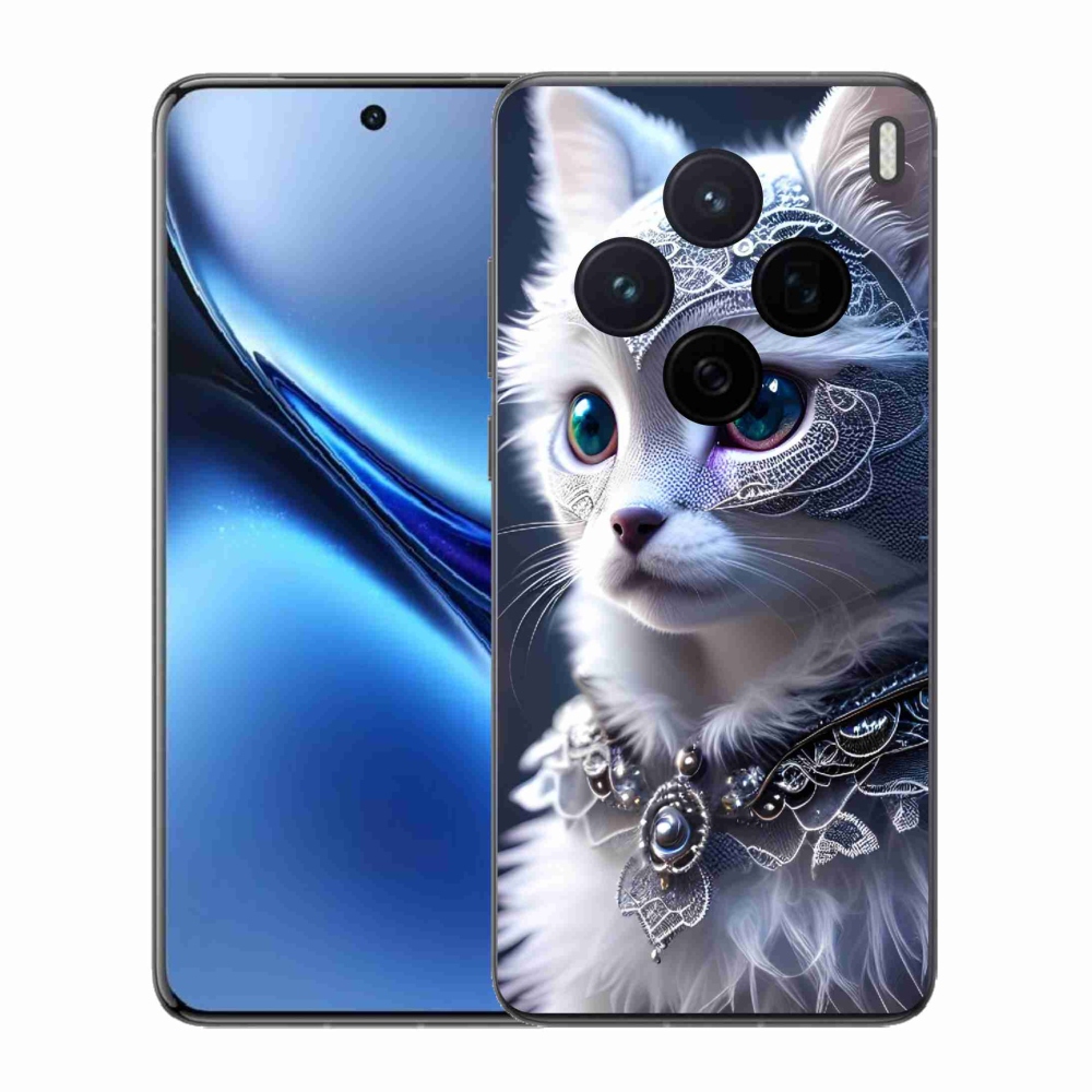 Gelový kryt mmCase na Vivo X200 5G - bílá kočka