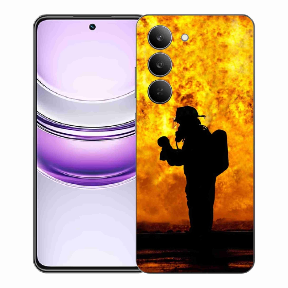 Gelový kryt mmCase na Realme 14x 5G - hasič