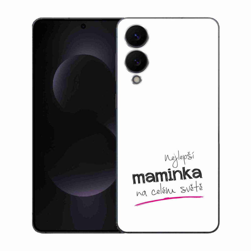Gelový kryt mmCase na Samsung Galaxy S25 Edge - nejlepší maminka 4 bílé pozadí