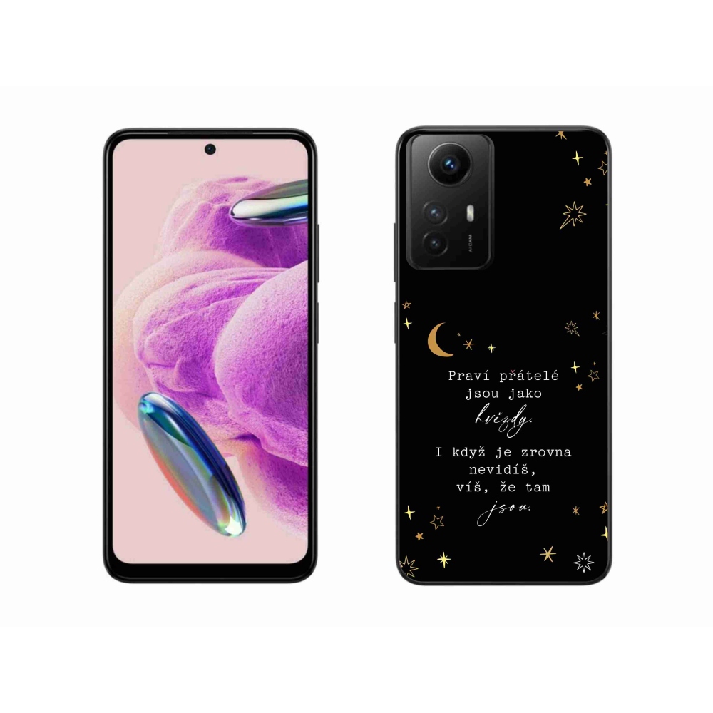 Gelový kryt mmCase na Xiaomi Redmi Note 12S - citát 6 černé pozadí