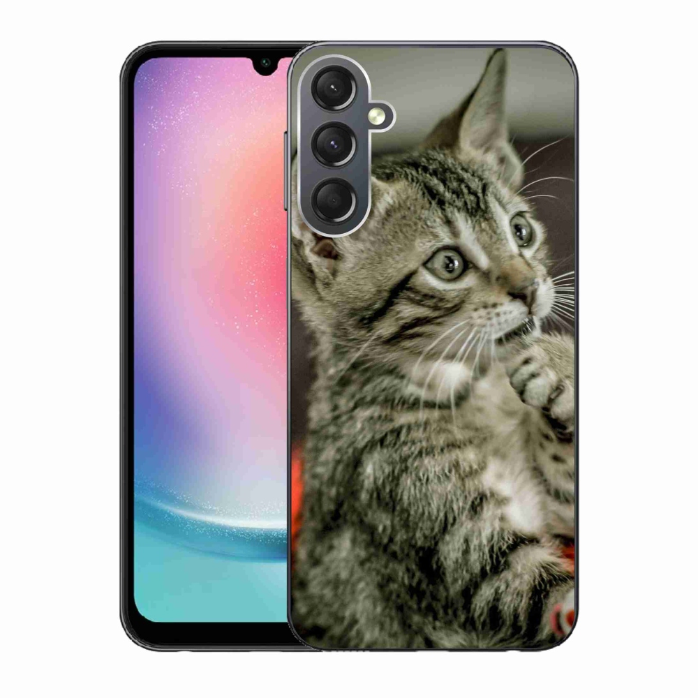 Gelový kryt mmCase na Samsung Galaxy A24 - roztomilá kočka