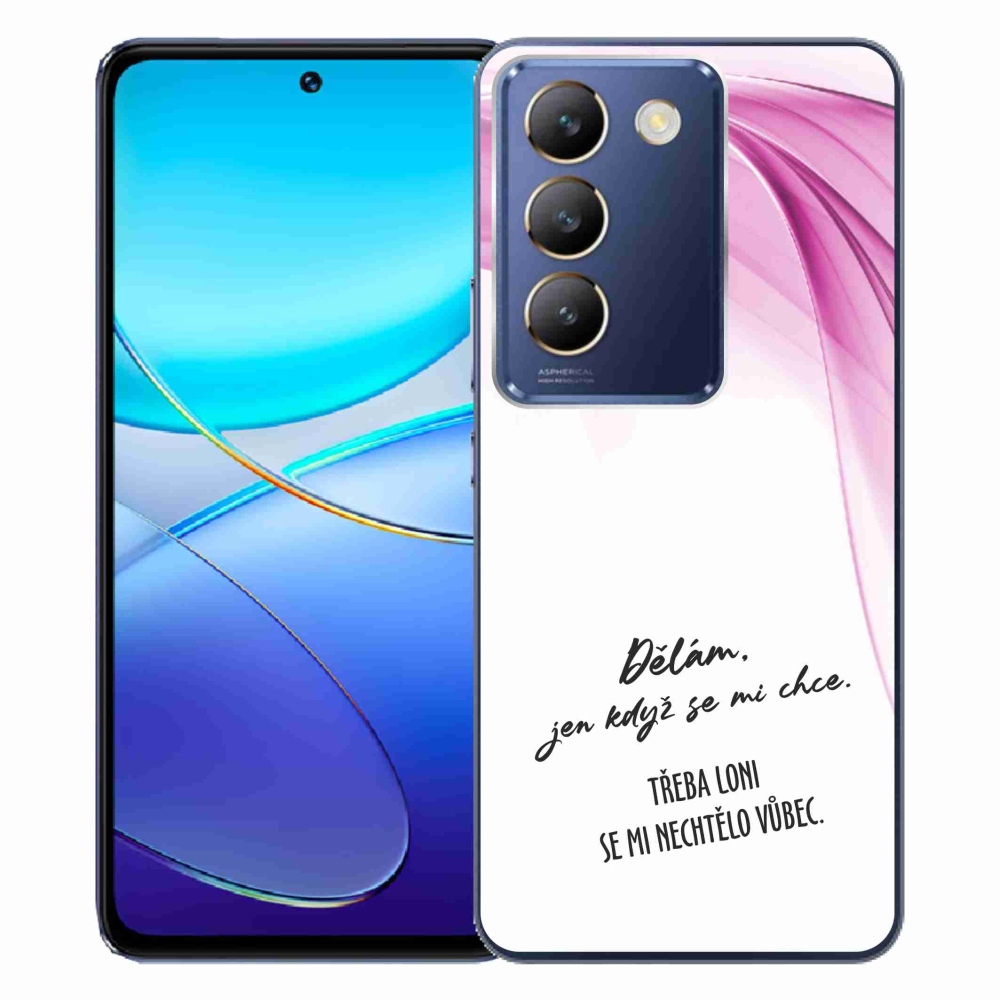Gelový kryt mmCase na Vivo V40 SE 4G/5G - vtipný text 12 bílé pozadí
