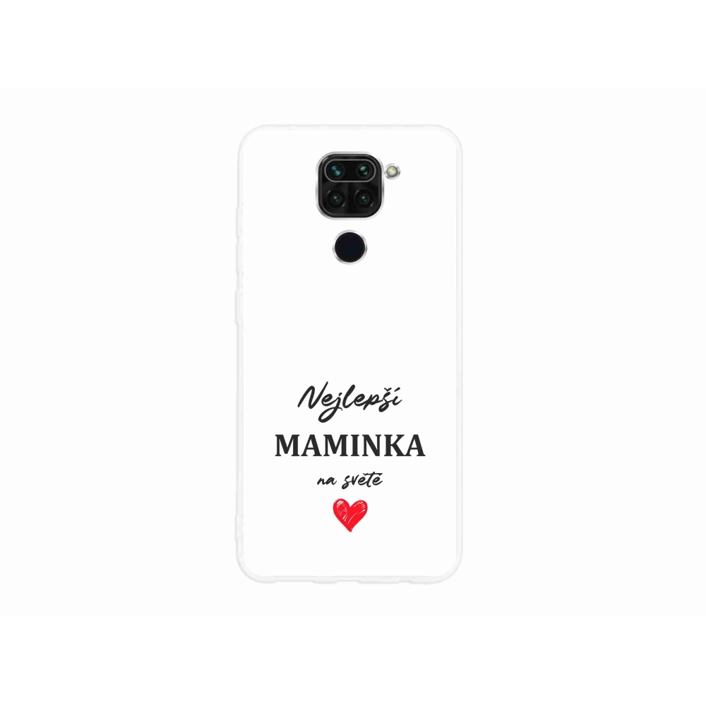 Gelový kryt mmCase na Xiaomi Redmi Note 9 - nejlepší maminka 1 bílé pozadí