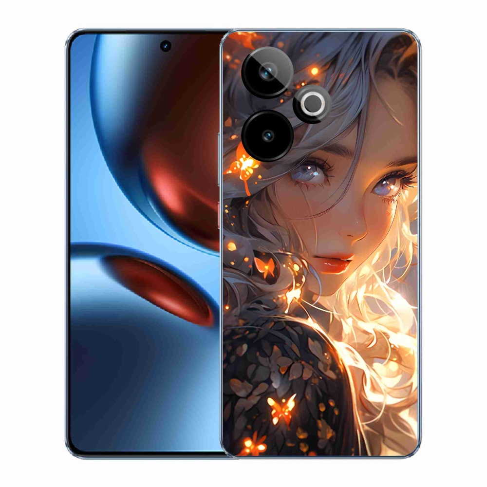 Gelový kryt mmCase na Realme GT 7 5G/GT 7T 5G - dívka a motýli