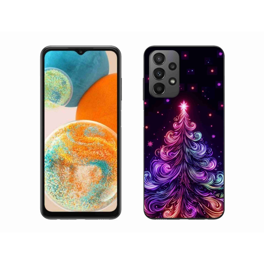 Gelový kryt mmCase na Samsung Galaxy A23 4G/5G - neonový vánoční stromek 1