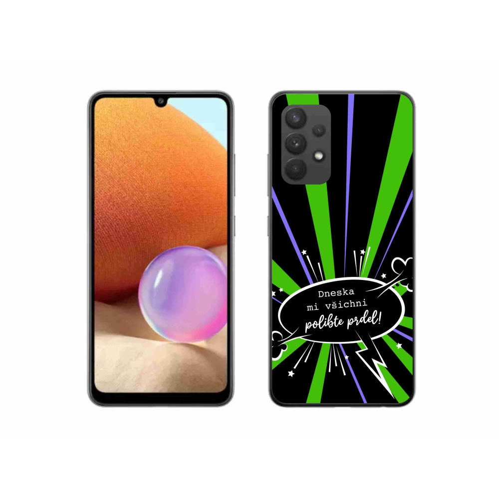Gelový kryt mmCase na Samsung Galaxy A32 4G - vtipný text 15 černé pozadí