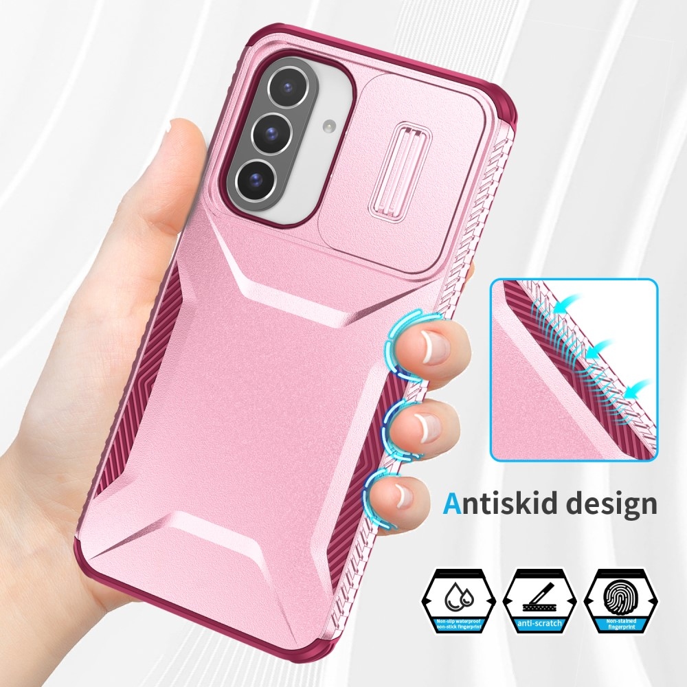 Slips odolný kryt na Samsung Galaxy A26 5G - růžový/vínový