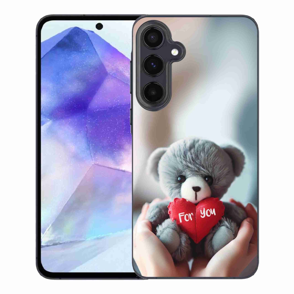 Gelový kryt mmCase na Samsung Galaxy A55 5G - medvídek pro zamilované