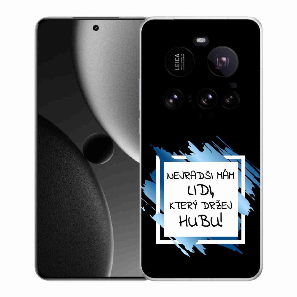 Gelový kryt mmCase na Xiaomi 15 Ultra - vtipný text 7 bíločerné pozadí