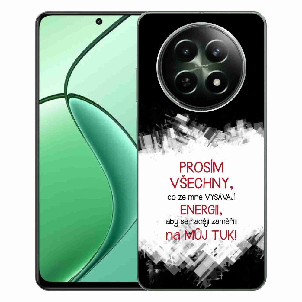 Gelový kryt mmCase na Realme 12 5G/12x 5G - vtipný text 1 červený