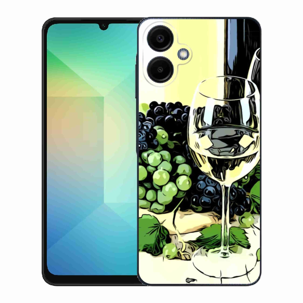 Gelový kryt mmCase na Samsung Galaxy A06 4G - sklenka vína