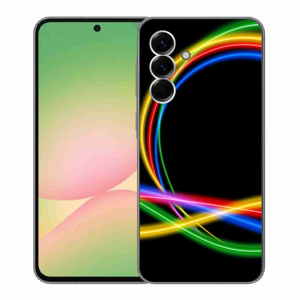 Gelový kryt mmCase na Samsung Galaxy A56 5G - neonové kruhy