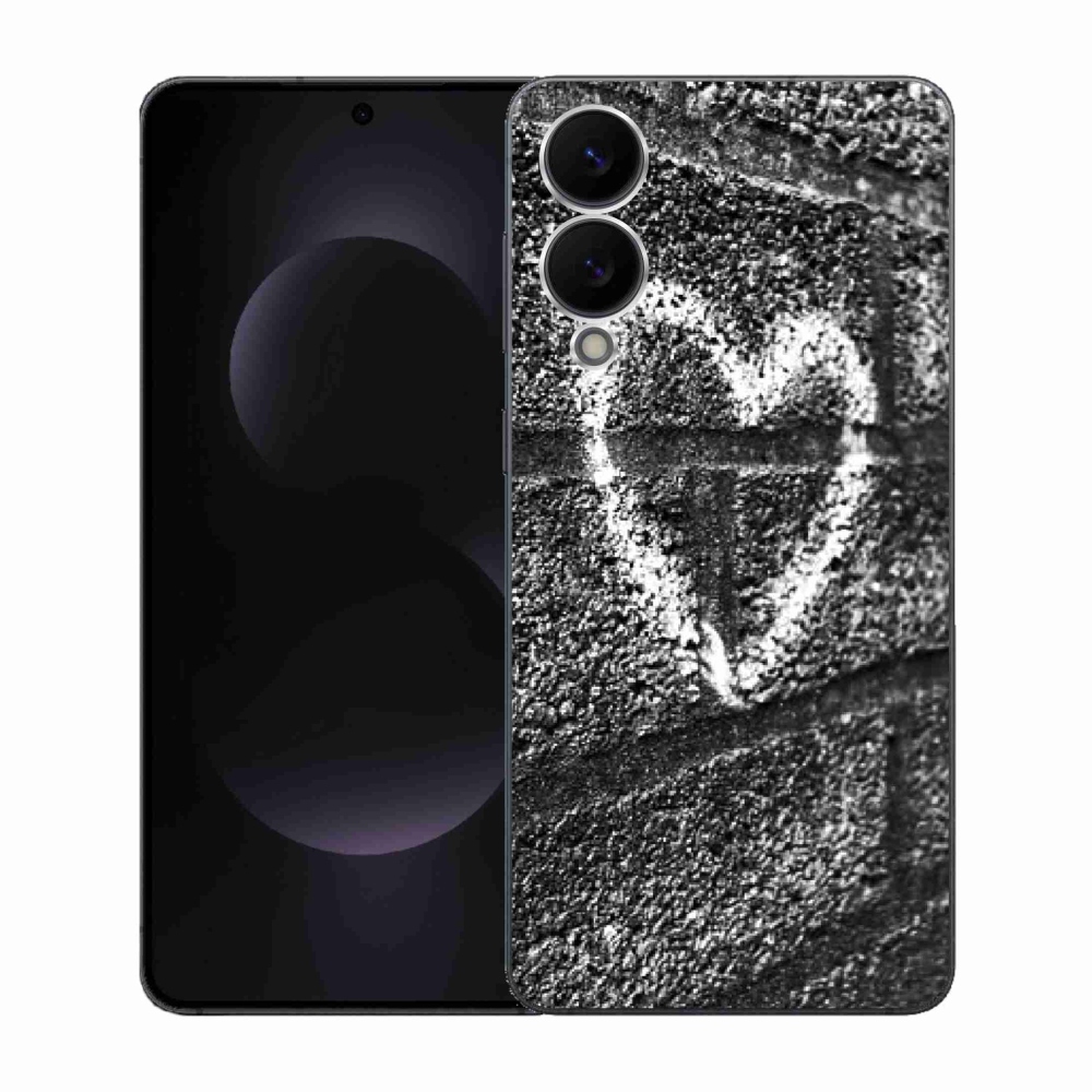 Gelový kryt mmCase na Samsung Galaxy S25 Edge - srdce na zdi