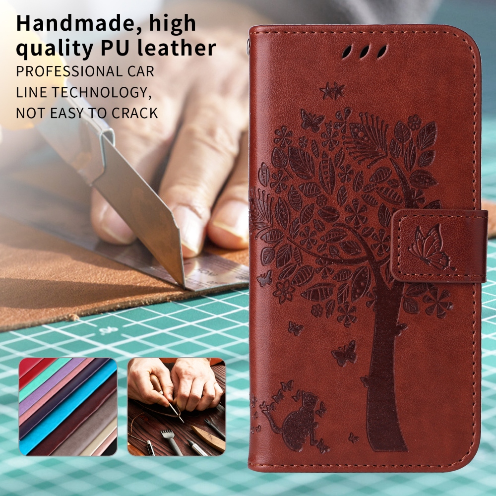 Trees knížkové pouzdro na Xiaomi Redmi 15C 4G/5G (173mm) - hnědé