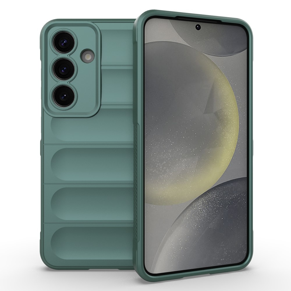 Rugg odolný gelový obal na Samsung Galaxy S25+ - zelený