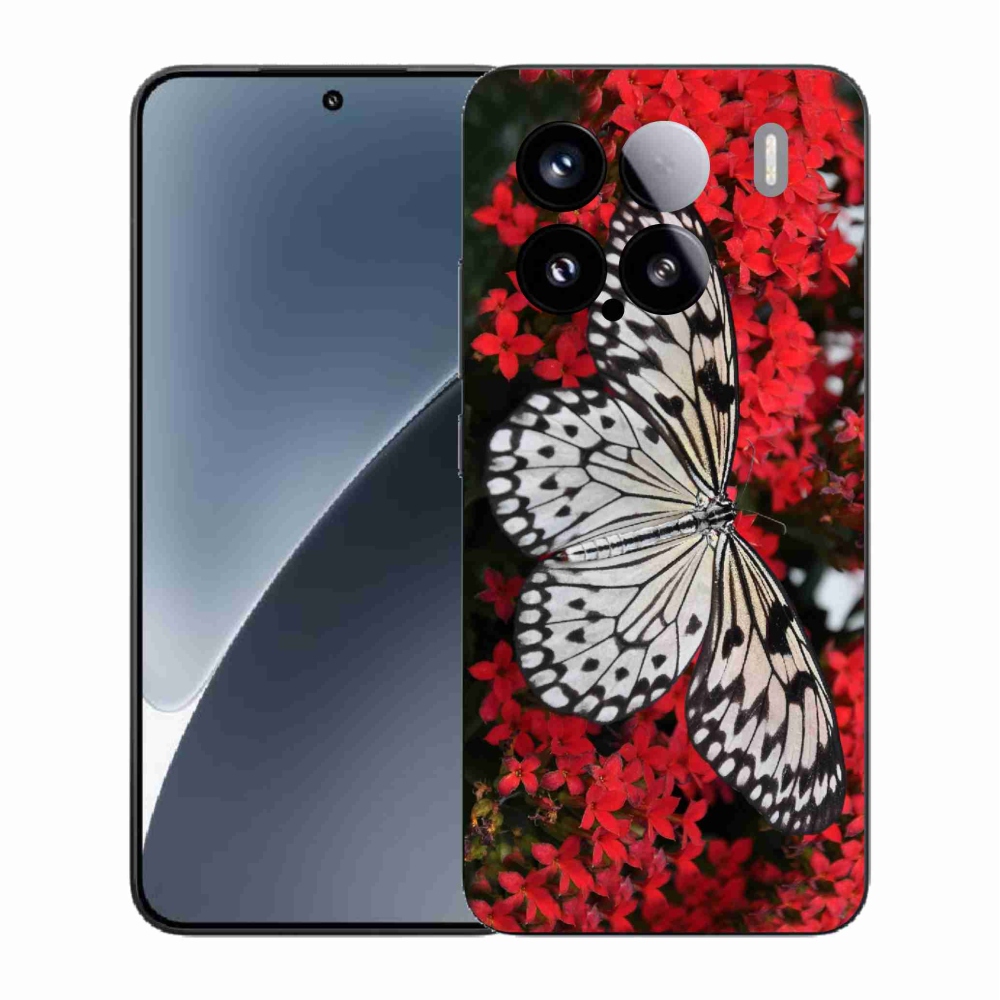 Gelový kryt mmCase na Xiaomi 15 - černobílý motýl 1
