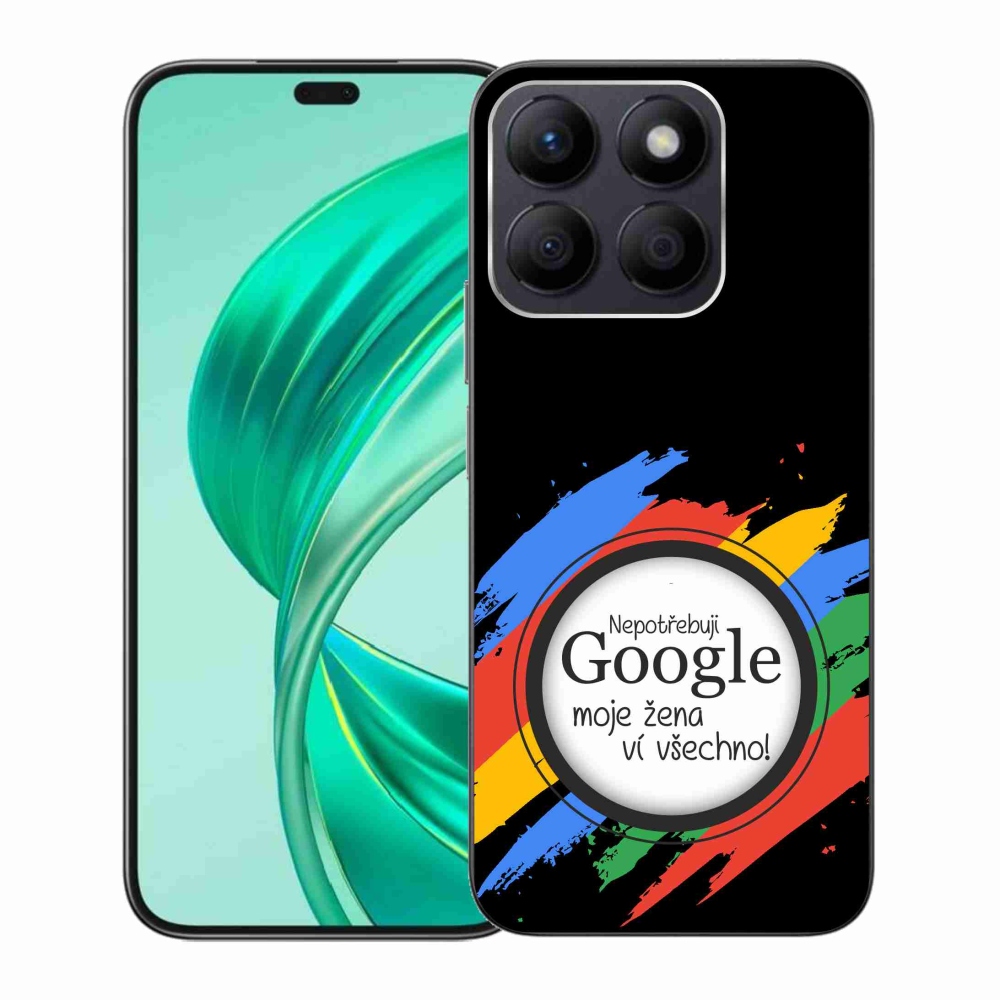 Gelový kryt mmCase na Honor X8b - žena ví všechno černé pozadí