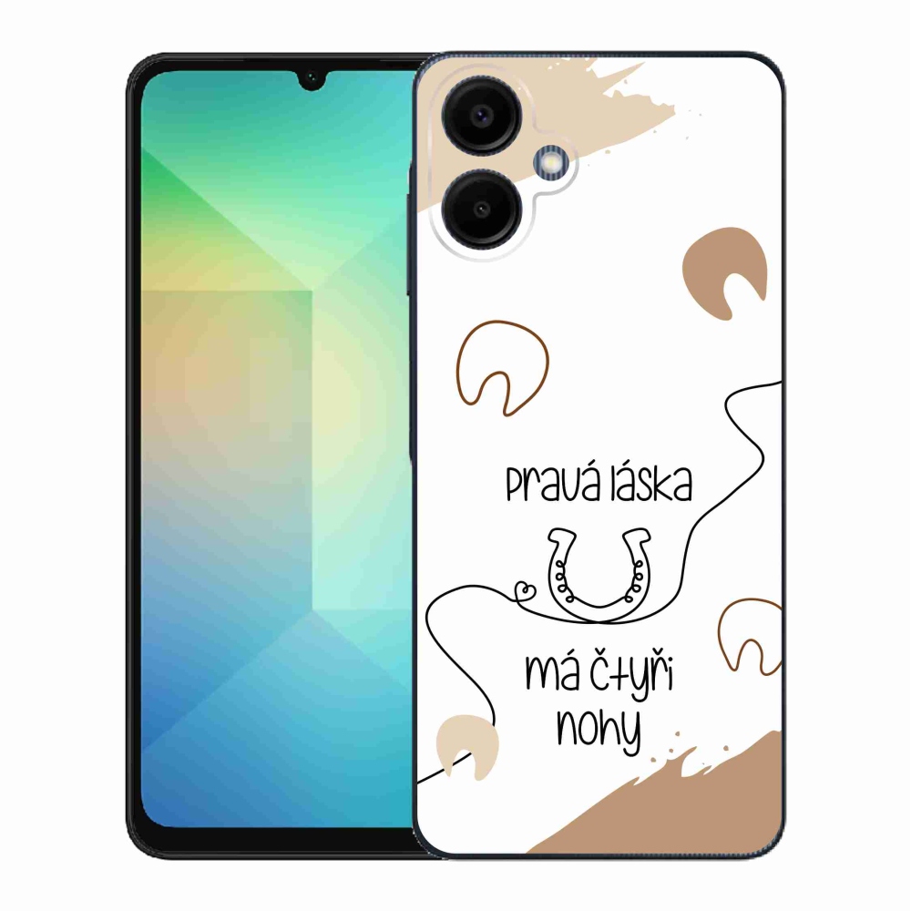Gelový kryt mmCase na Samsung Galaxy A06 4G - koňský motiv bílé pozadí