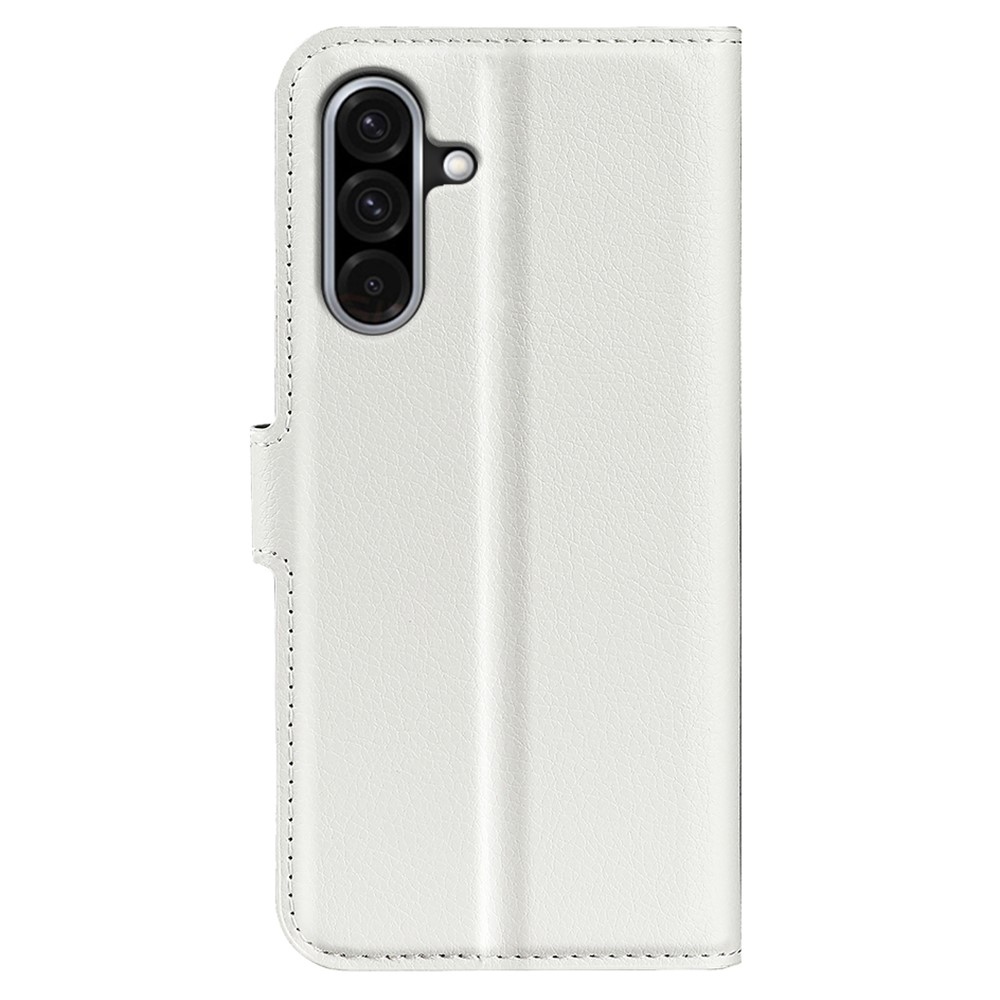 Litchi knížkové pouzdro na Samsung Galaxy A36 5G - bílé