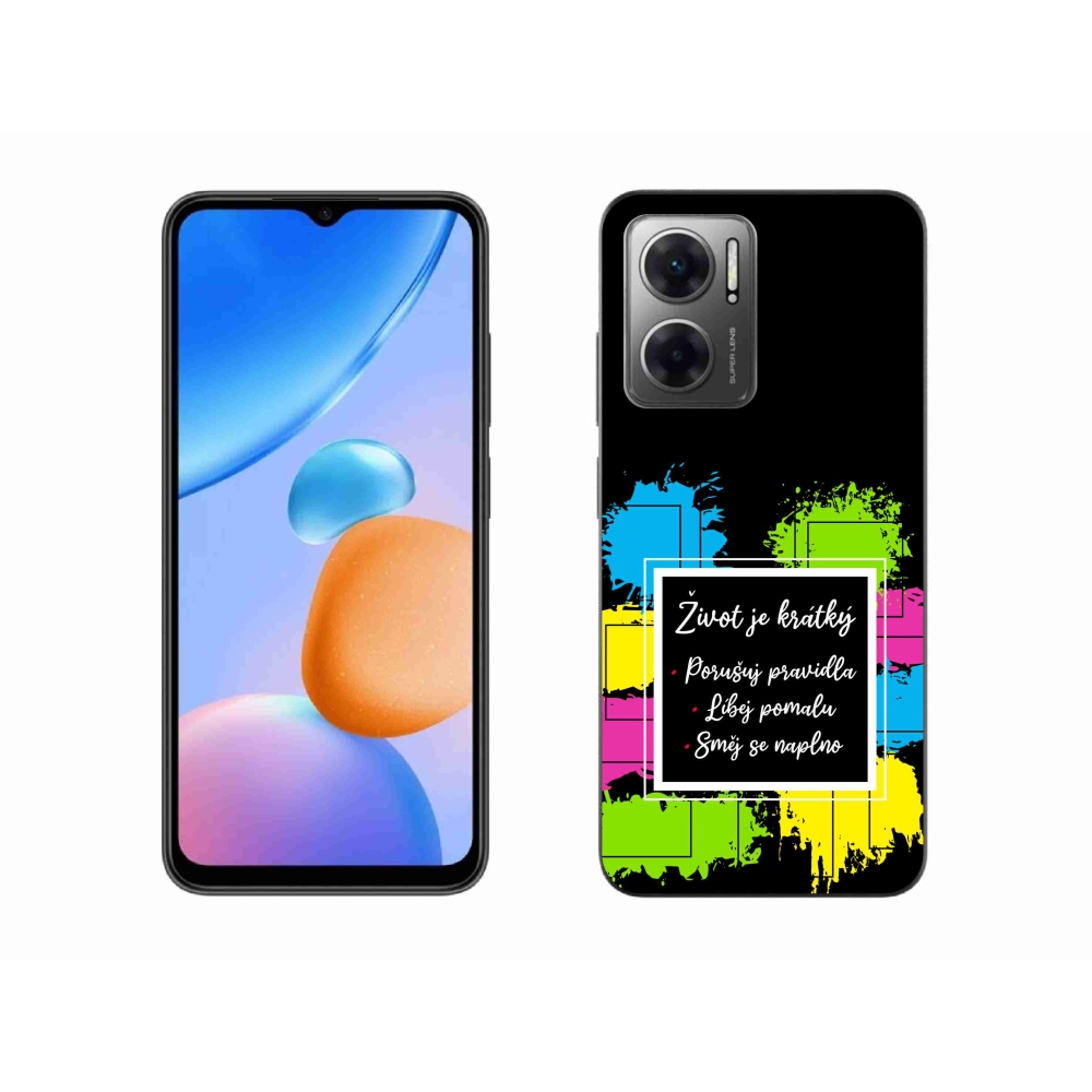 Gelový kryt mmCase na Xiaomi Redmi 10 5G - citát 5 černé pozadí