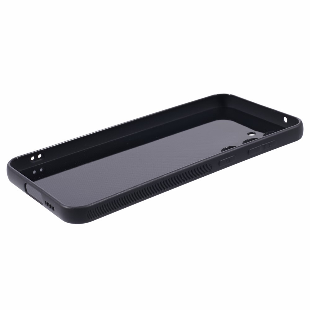 Carbon Fiber odolný gelový obal pro Samsung Galaxy S23 FE - černý