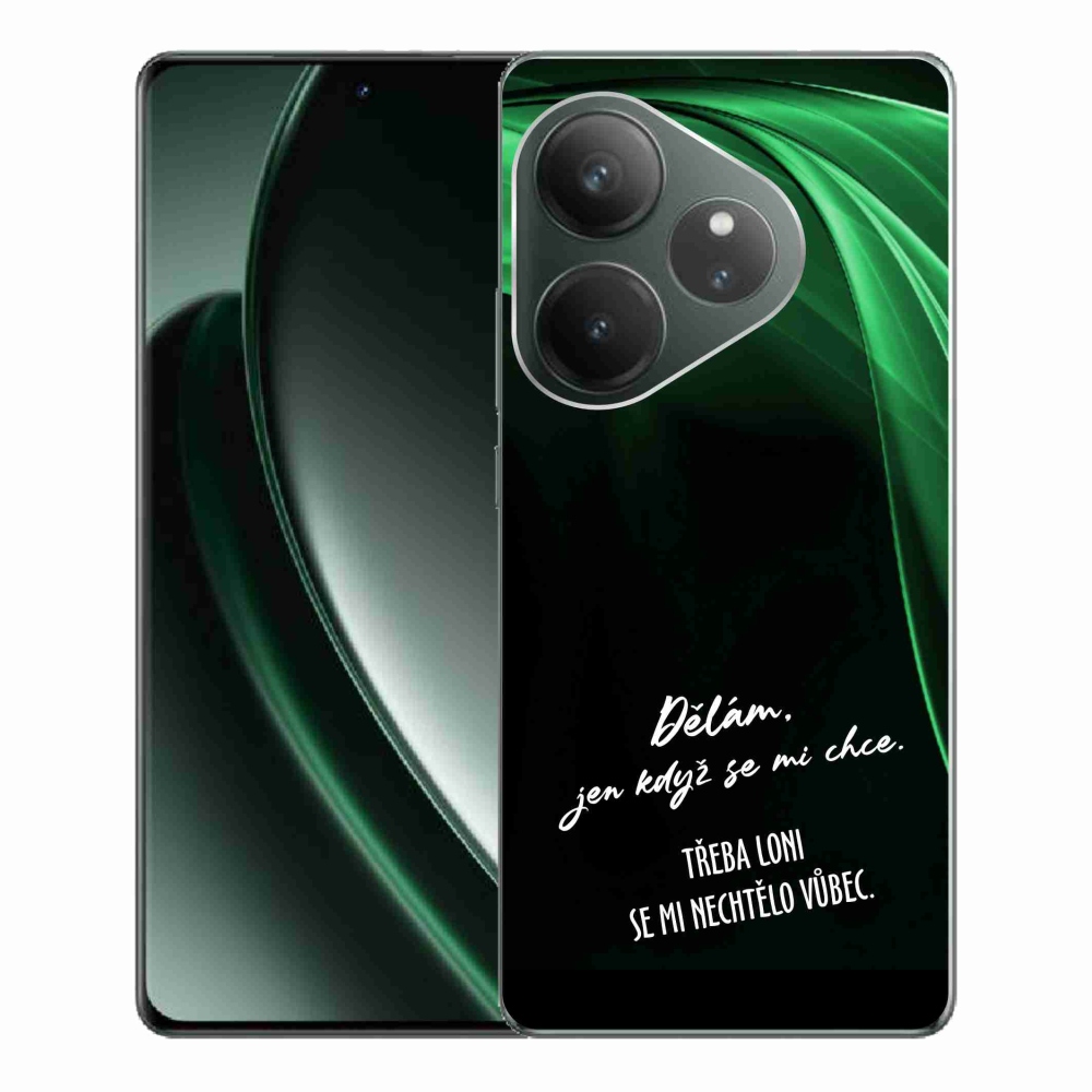 Gelový kryt mmCase na Realme GT 6 5G/GT 6T 5G - vtipný text 12 černé pozadí